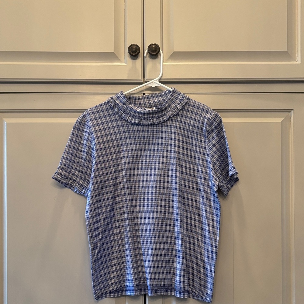 Shrimps Blue Checkered Top